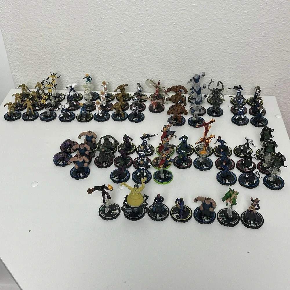 HeroClix Clobberin‎ Time Lot 76 Figures Marvel Miniatures Game Pieces